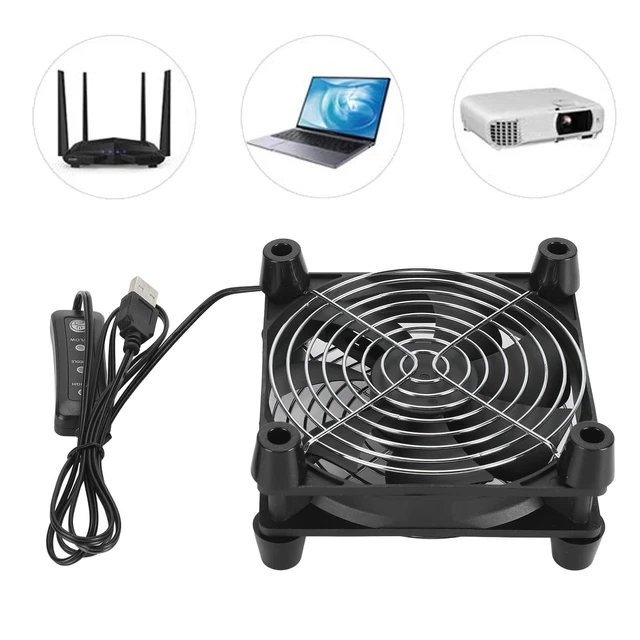 Alt view image 5 of 5 - LICAEVEY 120mm Computer Case Fan, 5V USB Powered 3 Speed Adjustable Cooling Fan with Dual Ball Bearings, for PC Gaming Console Router TV Receiver Tablet