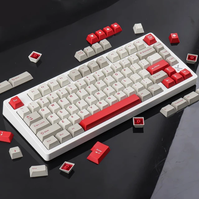 Alt view image 3 of 5 - Hyekit Vintage Double Shot PBT Keycaps Set, 163 Keys Cherry Profile