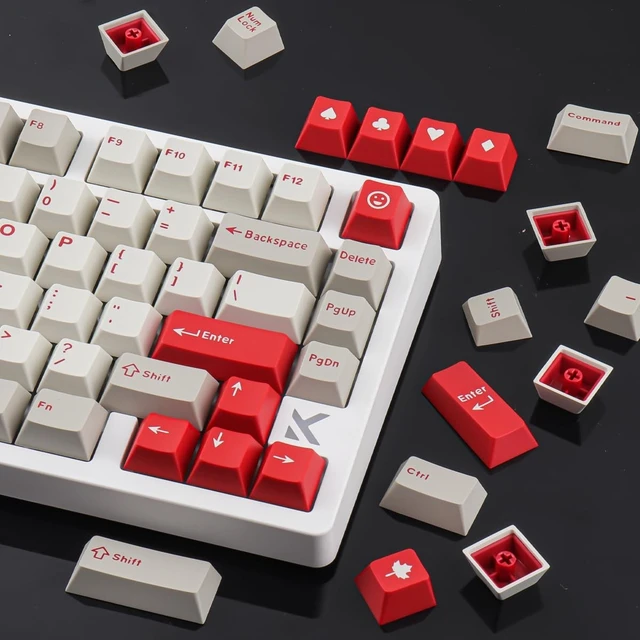 Alt view image 4 of 5 - Hyekit Vintage Double Shot PBT Keycaps Set, 163 Keys Cherry Profile