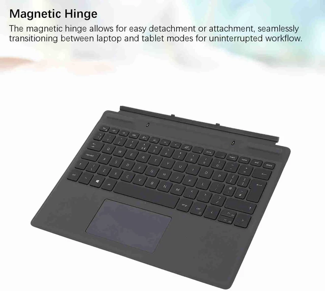 Alt view image 3 of 5 - Yunir Latitude 7320 Detachable Travel Keyboard, Backlit Travel Keyboard with Touch Pen Touchpad Latitude 7320 7310 Replacement