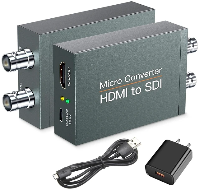Main image of HDMI to SDI, HDMI to 3G-SDI/HD-SDI Converter, Audio Embedder 2 Way SDI Converter Dual SDI Output Adapter Support 1080P for Camera Home Theater