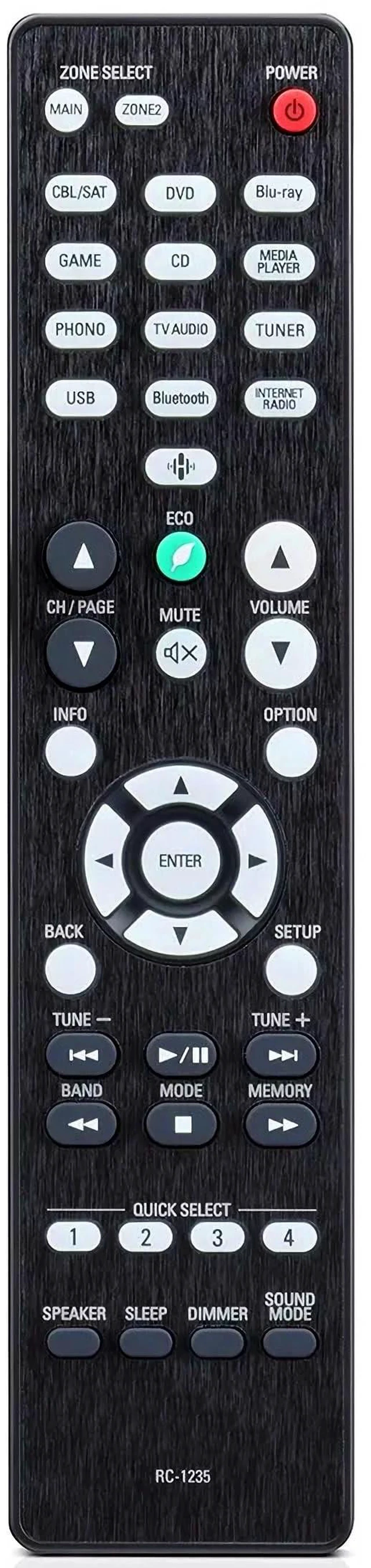 Main image of INTECHING DRA-900H AV Receiver Remote Control Replacement
