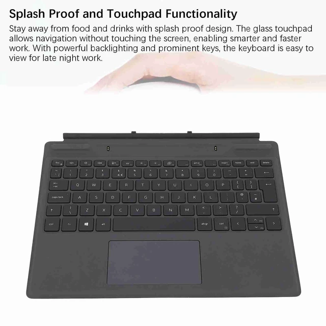 Alt view image 2 of 5 - Yunir Latitude 7320 Detachable Travel Keyboard, Backlit Travel Keyboard with Touch Pen Touchpad Latitude 7320 7310 Replacement