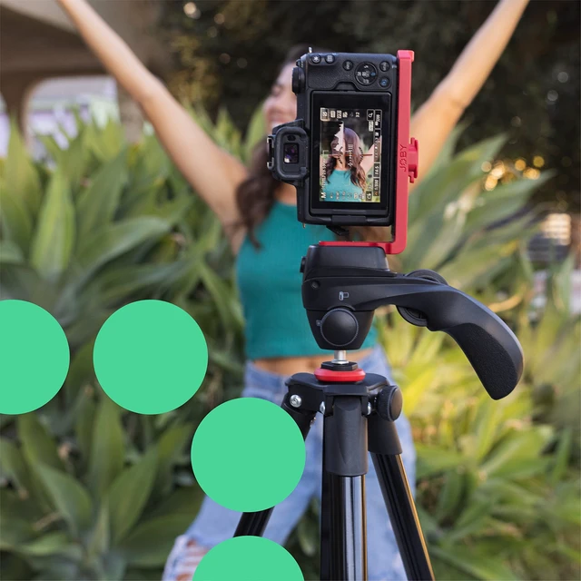 Alt view image 2 of 5 - Joby Compact Action Tripod, Camera Tripod with Ball Head, Universal -20 Quick Release Mount and Carrying Bag, for CSC,DSLR, Mirrorless Cameras, Colour: Black, 1.5kg Capacity
