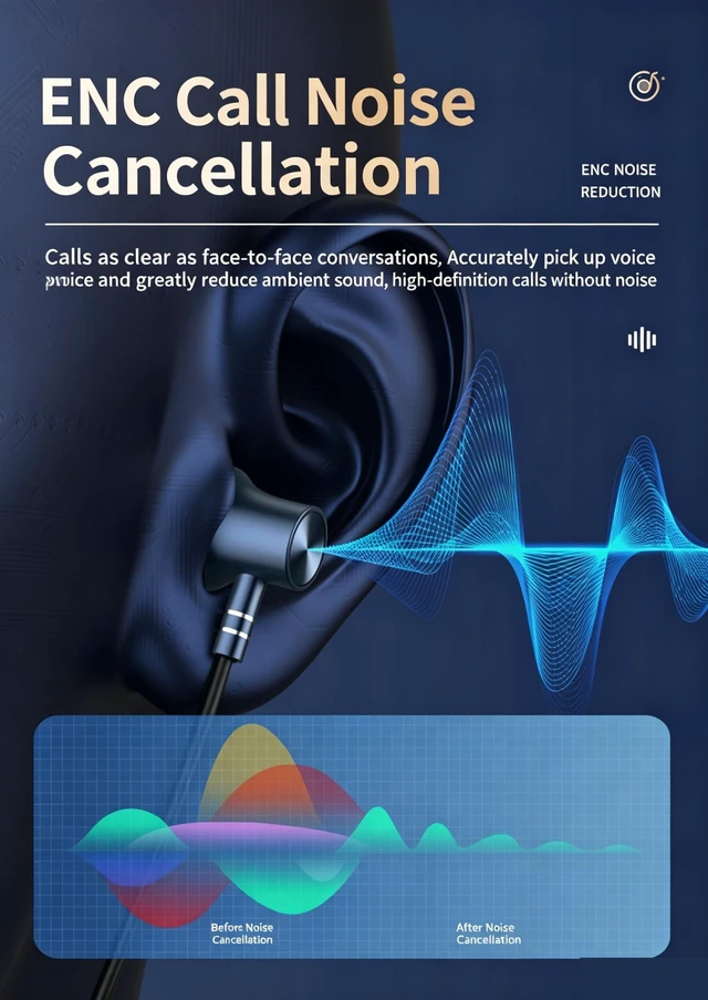 Alt view image 5 of 5 - MOCANIO Neckband Bluetooth Headphones, ENC Noise Cancelling Wireless Earbuds with Bluetooth 6.0, 35H Playtime LED Battery Display, Magnetic in-Ear Earphones for Sports Gaming Workout