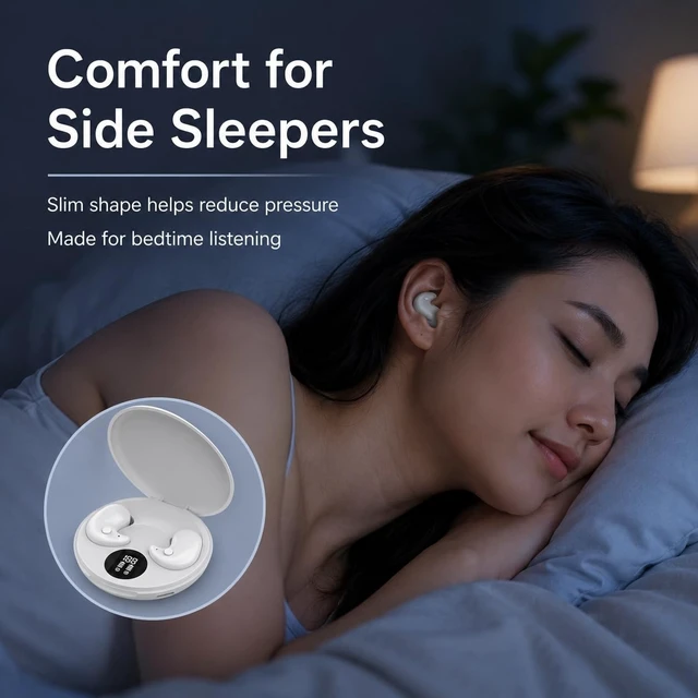 Alt view image 5 of 5 - BEVCEFCC Wireless Sleep Earbuds, Ultra-Light in-Ear Invisible Earphone