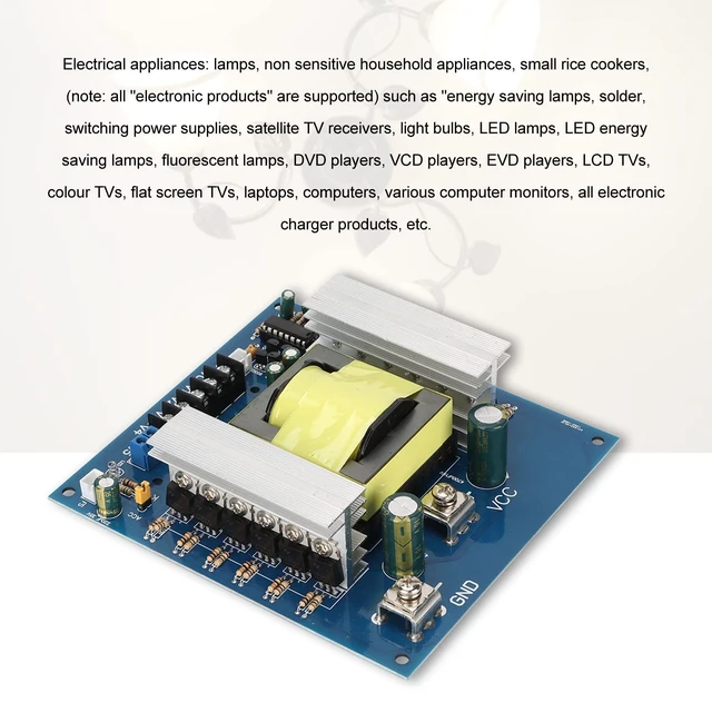 Alt view image 3 of 5 - 1000W Inverter Board DC12V Step Up Module Camping