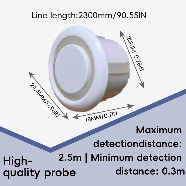 Alt view image 4 of 5 - SANDETOUN Backup Parktronic System 8-Sensor with LCD Display & Car Keychain,Distance Detection (Meter/Feet),English/Spanish/Beep Alert Options 20 Color Probes:8 Main Colors 20mm Compact Elegant Design