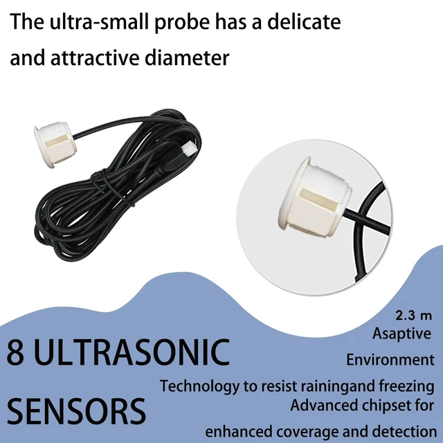 Alt view image 5 of 5 - SANDETOUN Backup Parktronic System 8-Sensor with LCD Display & Car Keychain,Distance Detection (Meter/Feet),English/Spanish/Beep Alert Options 20 Color Probes:8 Main Colors 20mm Compact Elegant Design