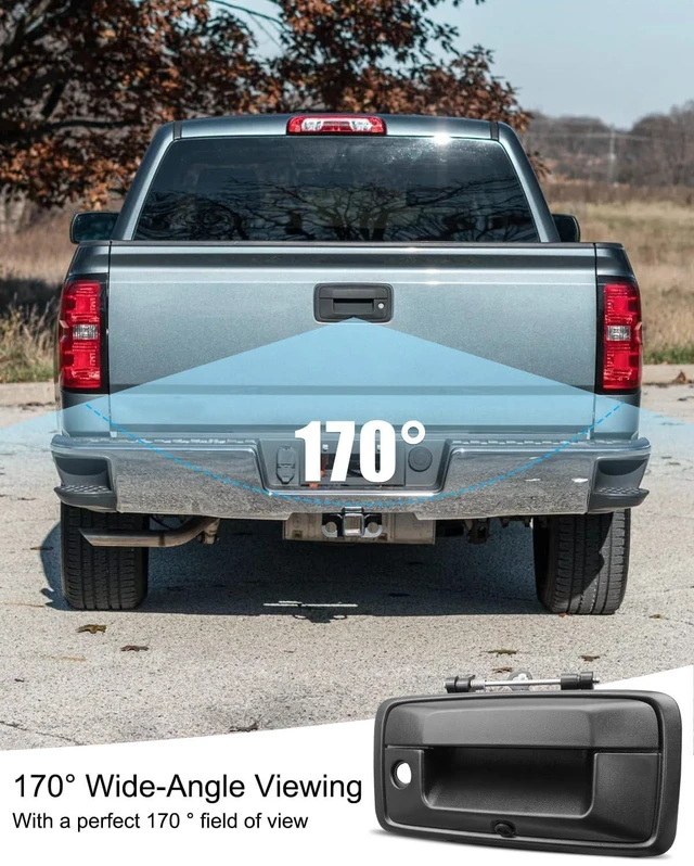 Alt view image 3 of 5 - Backup Camera Tailgate Handle Fit for Chevy Silverado GMC Sierra, Black