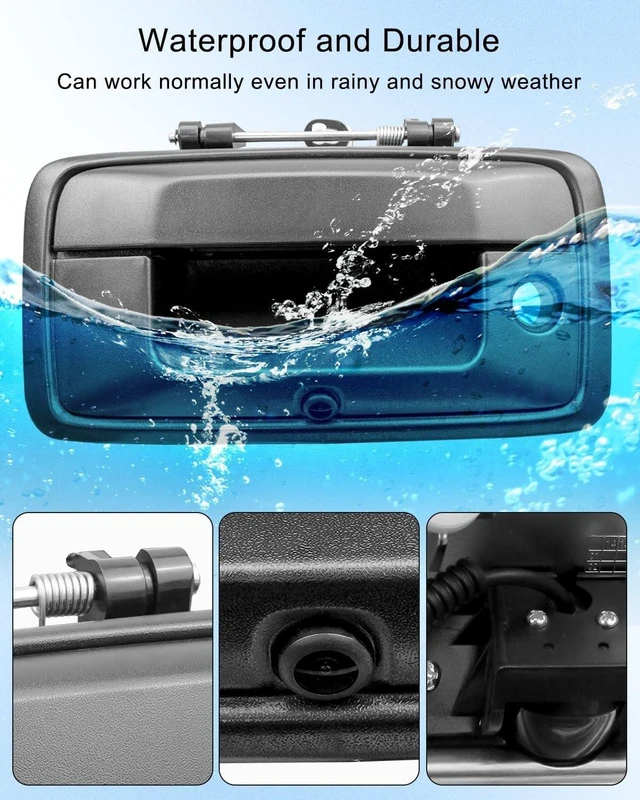 Alt view image 4 of 5 - Backup Camera Tailgate Handle Fit for Chevy Silverado GMC Sierra, Black