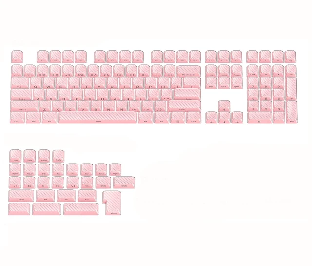 Main image of GTSP 136 Keys Pink Keycaps Side Printed OEM Profile for Gaming Keyboard