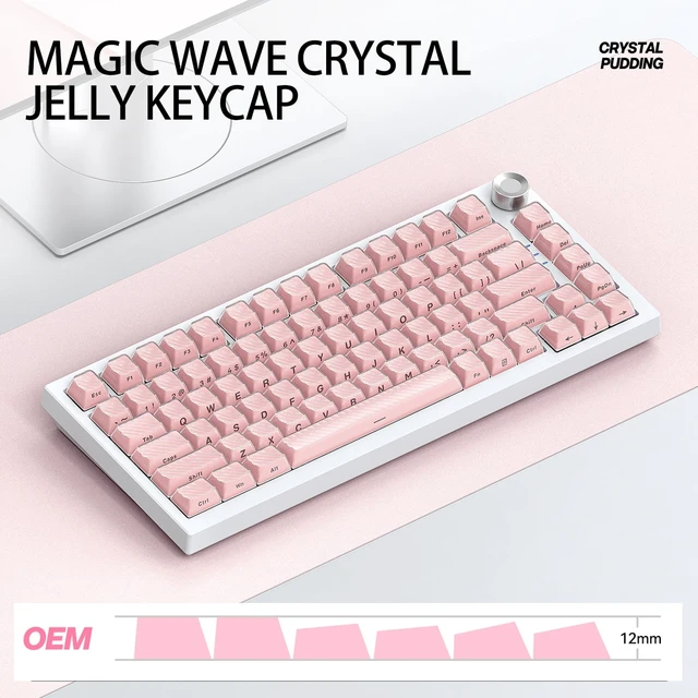 Alt view image 3 of 5 - GTSP 136 Keys Pink Keycaps Side Printed OEM Profile for Gaming Keyboard