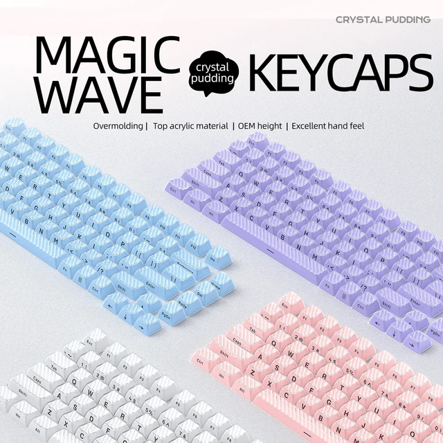 Alt view image 5 of 5 - GTSP 136 Keys Pink Keycaps Side Printed OEM Profile for Gaming Keyboard