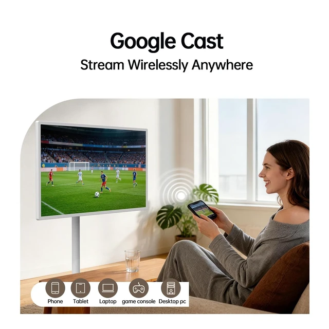 Alt view image 5 of 5 - HORION 32" Portable Smart TV, Movable TV, No Battery, Non-Touchscreen