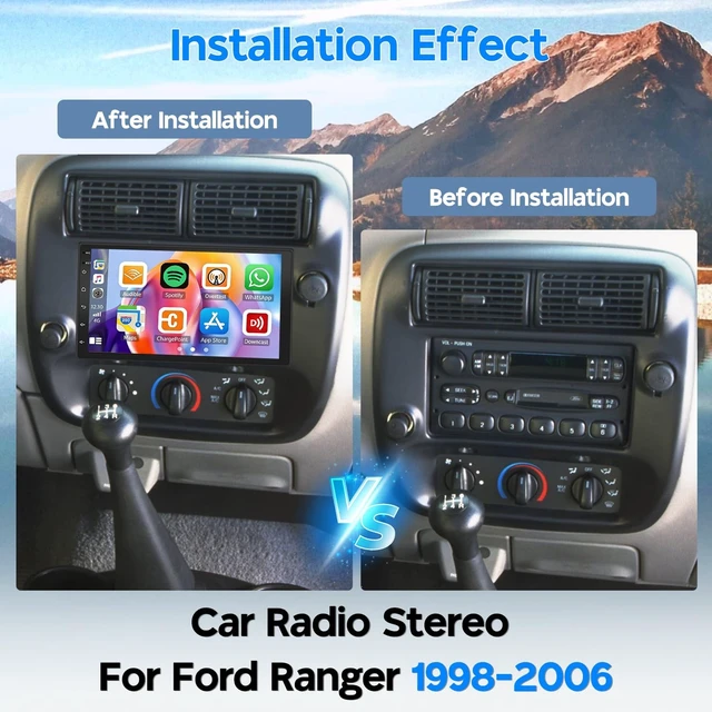 Alt view image 2 of 5 - 4+64 Android 14 Car Stereo Upgrade for Ford Ranger 1998-2006 Radio