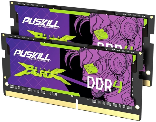 Main image of PUSKILL 32GB DDR4 3200MHz RAM (2x16GB) SODIMM CL22 Laptop