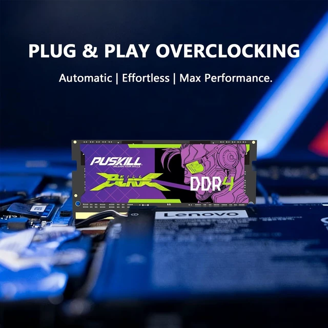 Alt view image 5 of 5 - PUSKILL 32GB DDR4 3200MHz RAM (2x16GB) SODIMM CL22 Laptop