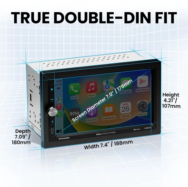 Alt view image 4 of 5 - BOSS Audio Systems BVB9358RC CarPlay Android Car Stereo, 7 Inch Touchscreen