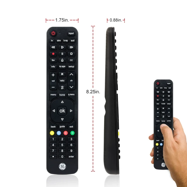 Alt view image 4 of 5 - GE 4-Device Replacement Remote for LG Compatible with LED LCD HD UHD 4K HDR Smart TVs Plus Universal Remote Control Function for Streaming Players, Sound Bars, Blu-ray, DVD, and More, 57818