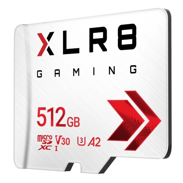 Alt view image 2 of 5 - PNY 512GB XLR8 Gaming microSDXC Memory Card - 100MB/s, UHS-I, 4K UHD, Full HD, U3, V30, A2 - Micro SD for Portable Console Gaming on Nintendo-Switch, Steam Deck, Smartphones and Tablets