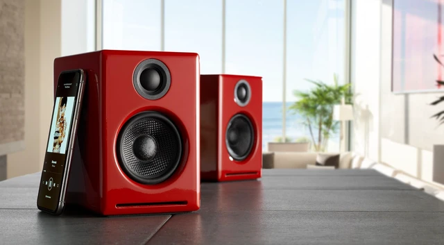 Alt view image 4 of 5 - Audioengine A2 GEN3 Wireless Computer Speakers 5.4 Bluetooth Desktop Speakers