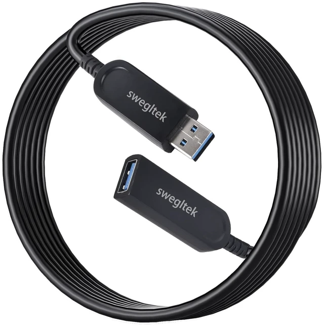Main image of USB 3.1 Male Female Extension Cable Fiber Optical 10Gbps 15M Compatible with Windows Mac OS,Linux,Industrial Camera Machine Vision,Medical Security Monitoring Printer,Scanner,Touch Screen,Camera