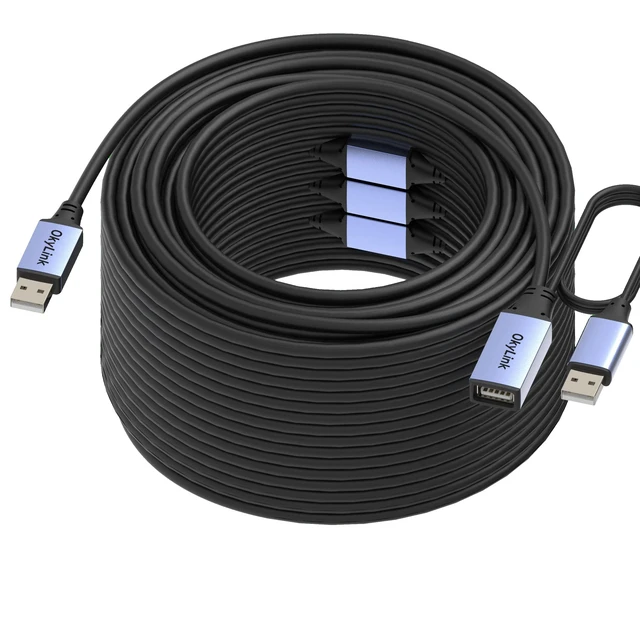 Alt view image 3 of 5 - OkyLink Active USB 2.0 Extension Cable A to A, Male to Female 130ft(40M)