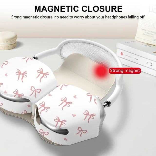 Alt view image 2 of 5 - Maxjoy for Apple Airpods Max Smart Case Cover, Soft PU Leather Protective Cover Accessories for Airpod Max with Sleep Mode, Anti-Dust Travel Carrying Case for Airpods Pro Max Headphones