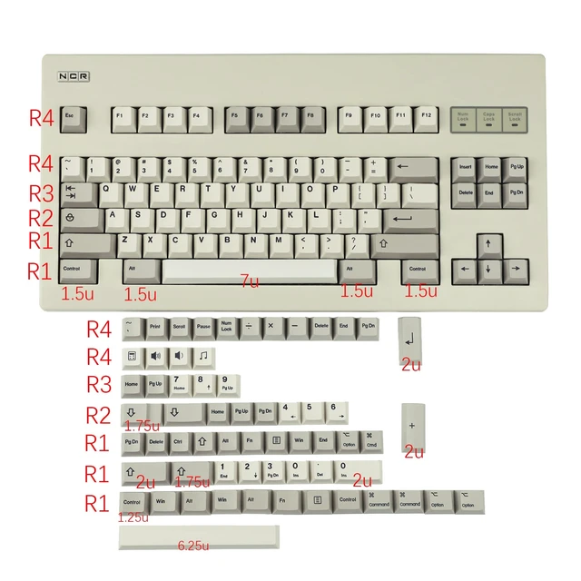 Alt view image 2 of 5 - YMDK 143 Shenpo Keycaps Cherry Profile Dye Sub Thick PBT Mac Keycap Set for ANSI 104 TKL GK61 96 75 GMMK NCR80 Mx Keyboard