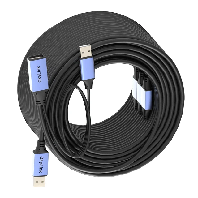 Alt view image 2 of 5 - OkyLink Active USB 2.0 Extension Cable A to A, Male to Female 130ft(40M)