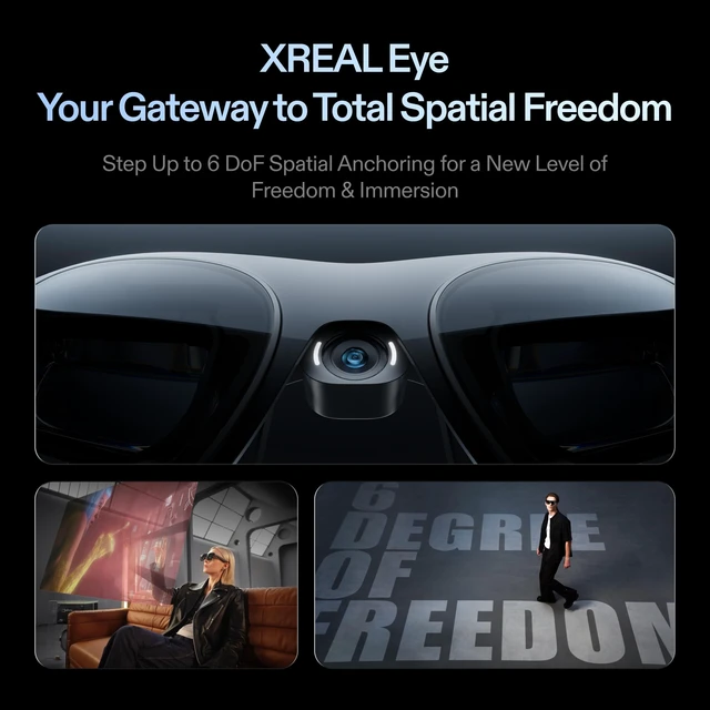 Alt view image 5 of 5 - XREAL One Pro AR Glasses with X1 Chip, 171" 120Hz FHD Display, Native 3 DoF