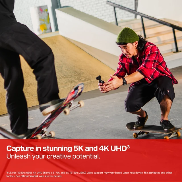 Alt view image 2 of 5 - SanDisk 512GB Extreme microSD UHS-I Card, Up to 245MB/s Read and 170MB/s Write, 5.3K Video, 4K UHD, High-Performance for Action Cams, Drones, Android Devices, SDSQXH9-512G-GZ6MA