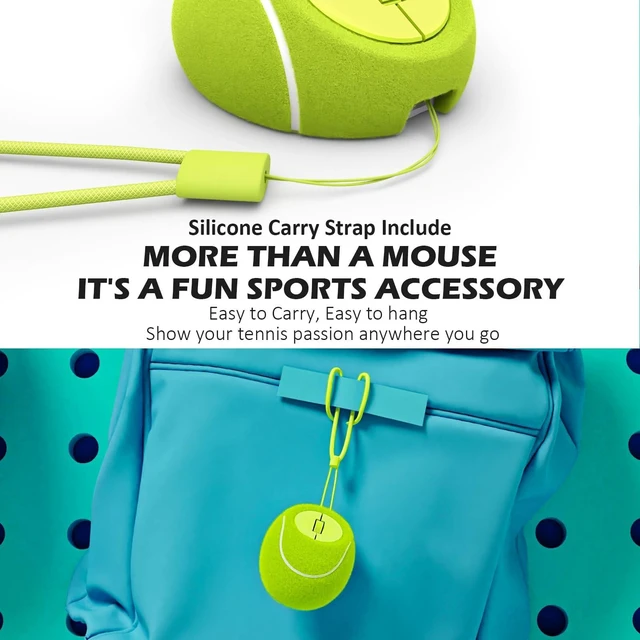 Alt view image 5 of 5 - Whalices 52 Tennis Mini Wireless Mouse, 2.4G & Bluetooth Rechargeable Gift