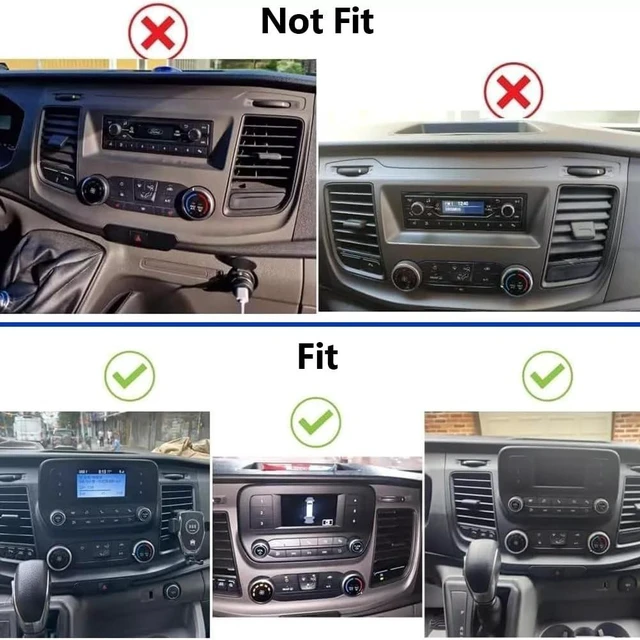 Alt view image 2 of 5 - Double Din Car Radio for Ford Transit Custom 2020-2024 with Wireless CarPlay and Android Auto, 10 Inch Touchscreen Android 14 Car Stereo Head Unit with Bluetooth GPS WiFi FM SWC Backup Camera,