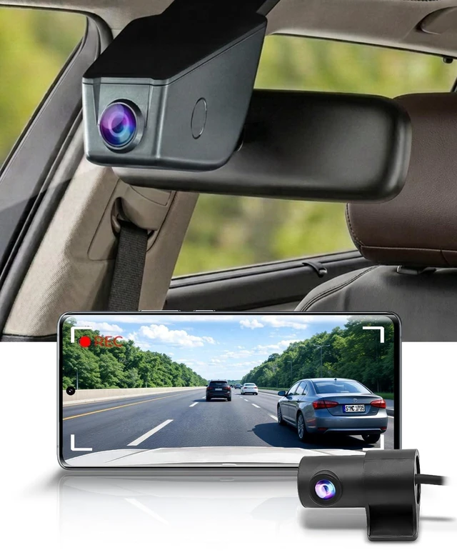 Main image of Fitcamx Front 4K+Rear 1080P Dash Cam Adapts for Ford F150 2021-2026 Rapor Lightening & F250, Integrated OEM Look, 2 Way HD Video, WiFi & APP, Loop Recording, G-Sensor, Easy to Use, 128GB Card