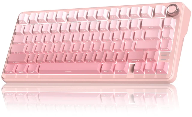 Main image of RedThunder K75 Wireless Mechanical Gaming Keyboard, 75% Hot Swappable Creamy Keyboard with Knob, RGB Backlit, Pre-lubed Switches, Side Engraved PBT Keycaps, Wireless/Wired/BT5.0, Gradien