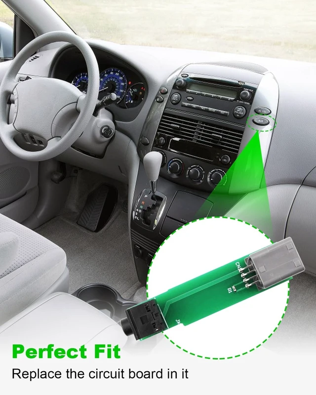 Alt view image 4 of 5 - VelvetunVillay Car AUX Adapter Spare Part Fit for Toyota Sienna Van 2004 2005 2006 2007 2008 2009 2010 Replace M3J489018X 86190-AE010 Stereo Auxiliary Jack Adapter