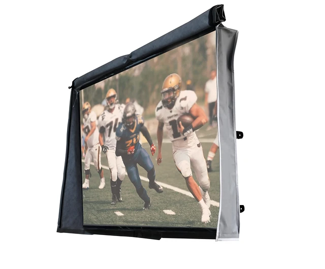 Alt view image 2 of 5 - acoveritt Outdoor 46"-48" TV Set Cover,Scratch Resistant Liner Protect LED Screen Best-Compatible with Standard Mounts and Stands (Light Gray)