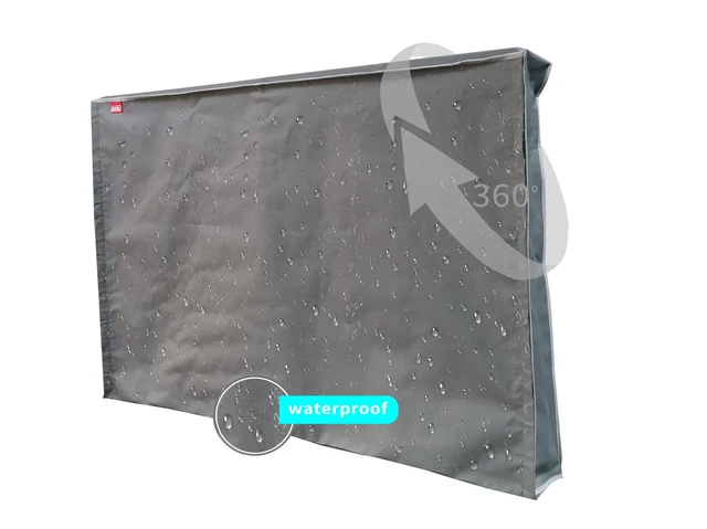 Alt view image 4 of 5 - acoveritt Outdoor 46"-48" TV Set Cover,Scratch Resistant Liner Protect LED Screen Best-Compatible with Standard Mounts and Stands (Light Gray)