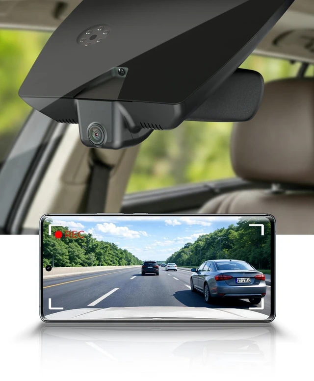 Main image of Fitcamx 4K Dash Cam Suitable for Hyundai Santa Fe 2021-2023 (Part No#S1500 S2500) with Auto-Dimming, OEM Factory Look, UHD 2160P Video, WiFi & APP, Loop Recording, G-Sensor, Plug& Play, 64GB Card