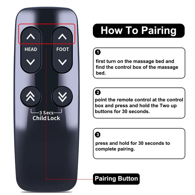 Alt view image 2 of 4 - Remote Replacement for Serta Linak HC12BL0011-02 HC10BL Adjustable Bed