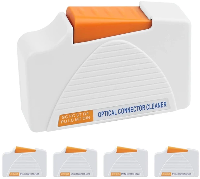 Main image of Duogalia Fiber Cleaner Box - 5 Pack FTTH Fiber Optic Cleaning Box for FC & SC & LC End Faces & Optical Connectors -Over 500 Times Anti Static Clean Swab