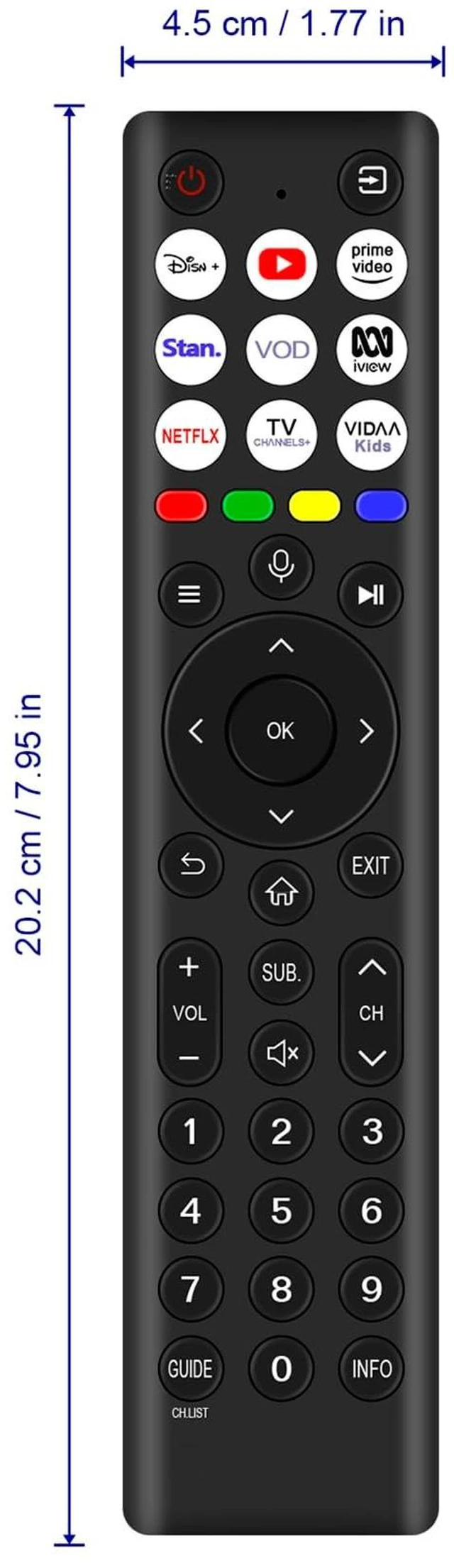 Alt view image 3 of 4 - ERF2R38 Replacement Voice Remote Control Compatible with HISENSE VIDAA TV