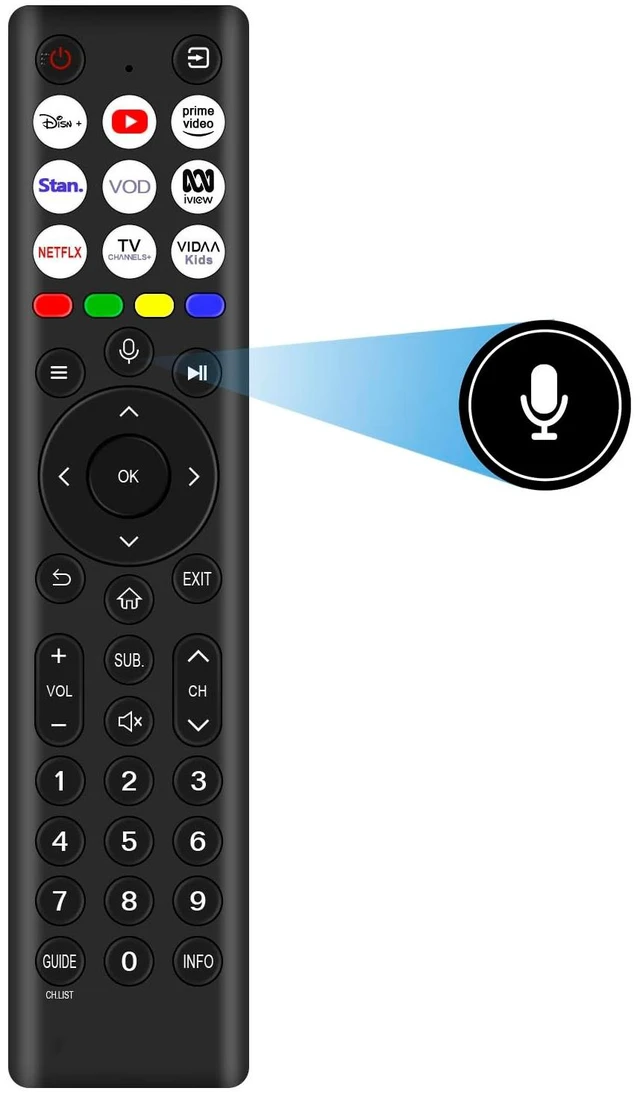 Alt view image 2 of 4 - ERF2R38 Replacement Voice Remote Control Compatible with HISENSE VIDAA TV