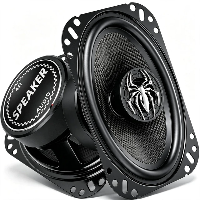 Main image of Upgraded 4x6 Speakers, 2-Way 600W Max 4 Ohm 4"x6" Coaxial Speaker Car Audio