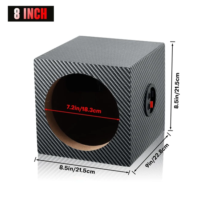 Alt view image 3 of 5 - 8 Inch Ported Wooden Speaker Enclosure, Single Vented Speaker Box Enclosure