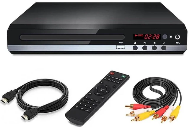 Main image of Home DVD Player TV CD Player Compact DVD Player Supports NTSC/PAL System with RCA Stable Outputs/USB 128G Input, Contains Remote Control and RCA Cable(Without HDMI Cable)