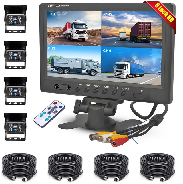 Main image of Hikity Backup Camera with Monitor Kit, 9'' Car Rear View Monitor