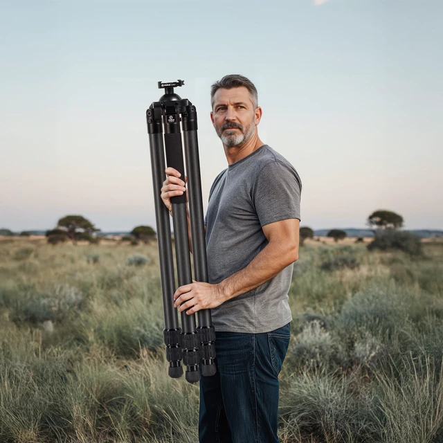 Alt view image 3 of 5 - FANAUE HT-3630-65 Carbon Fiber Tripod with 65mm Ball Head 360 Rotation, ARCA-Swiss Quick Release 30KG Load, Lightweight & Heavy Duty,Photography, Hunting & Outdoor Activities